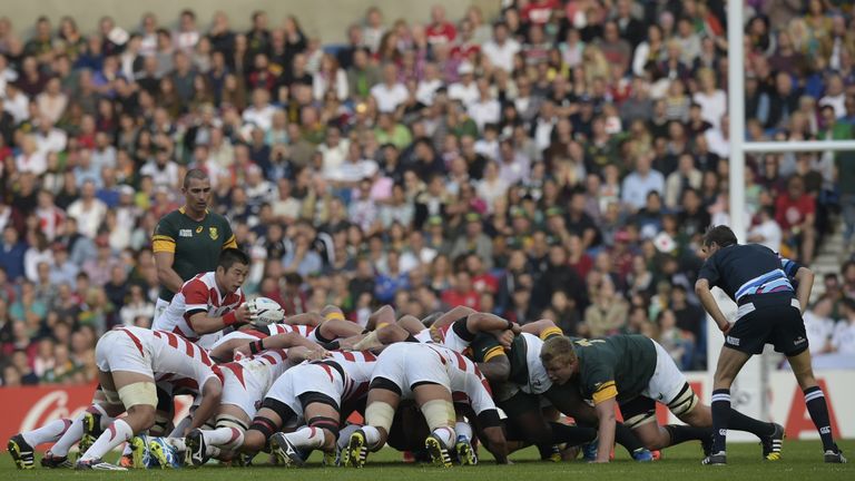 Japan made sure they got the ball away as quickly as possible from the scrum against South Africa