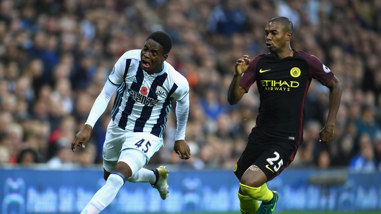 Jonathan Leko (left) came on for West Brom and made a difference but could not bring them back into the game