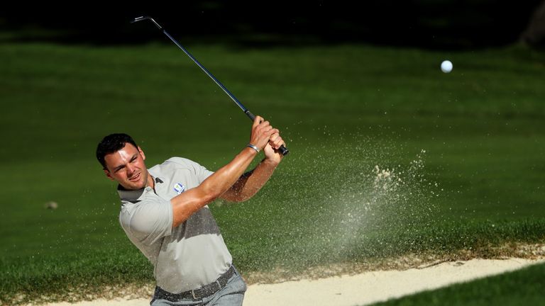 CHASKA, MN - OCTOBER 01:  Martin Kaymer of Europe plays a shot from a bunker on the third hole during afternoon fourball matches of the 2016 Ryder Cup at H