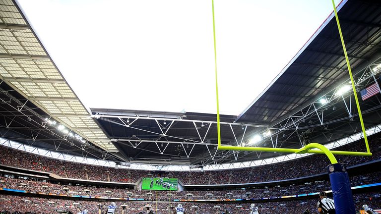 A general view during the NFL International Series match between Indianapolis Colts and Jacksonville Jaguars at Wembley Stad