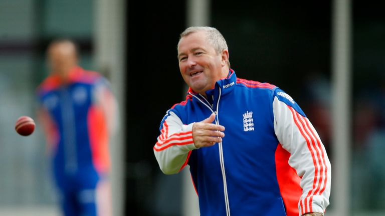 England coach Paul Farbrace during the practice session at Lord's Cricket Ground, London.