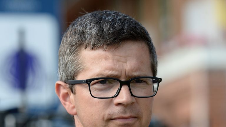 Trainer Roger Varian in the parade ring during day one of the 2016 Yorkshire Ebor Festival at York Racecourse.