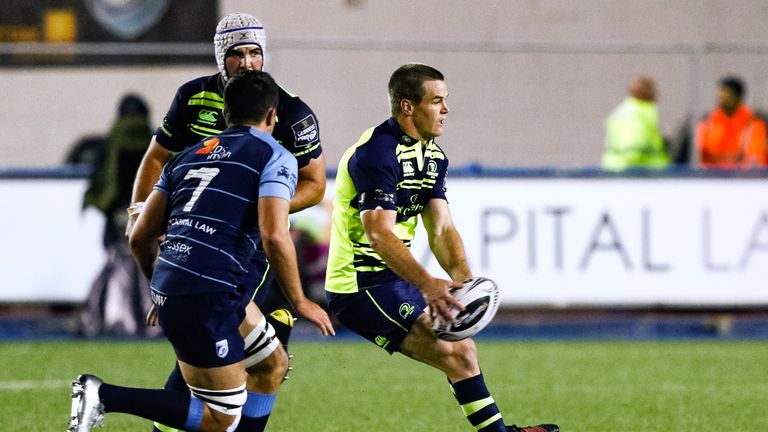 Leinster fly-half Jonathan Sexton in action against Cardiff