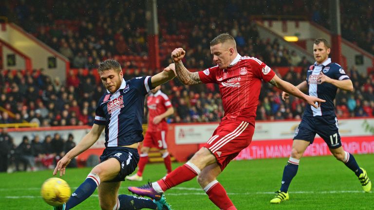 Jonny Hayes opens the scoring for Aberdeen