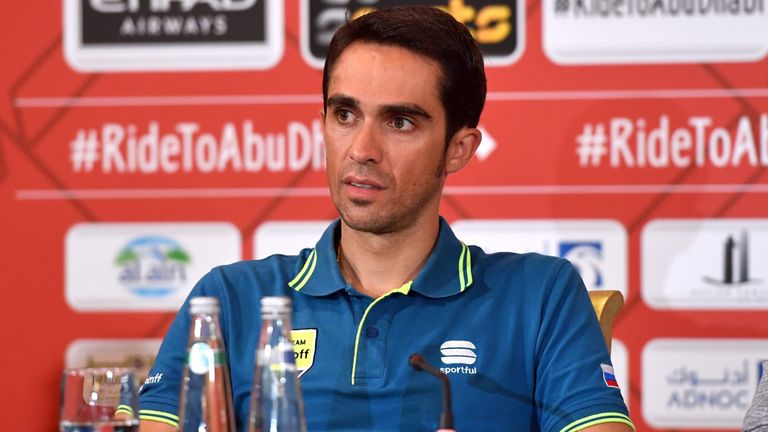 Alberto Contador at the 2016 Abu Dhabi Tour