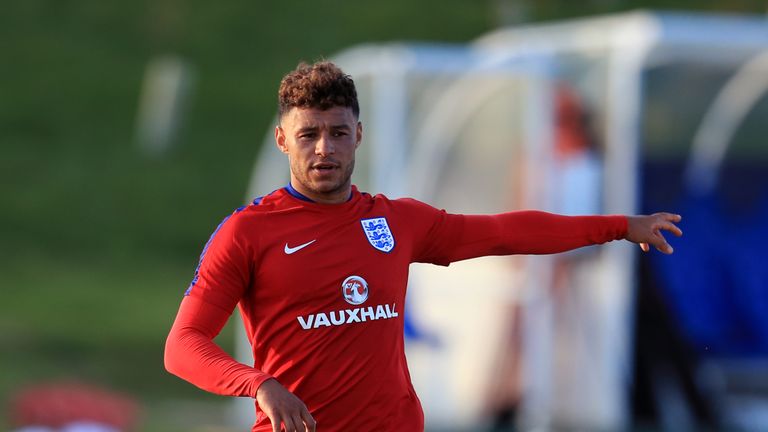 England's Alex Oxlade-Chamberlain during a training session at St George's Park, Burton. PRESS ASSOCIATION Photo. Picture date: Tuesday October 4, 2016. Se