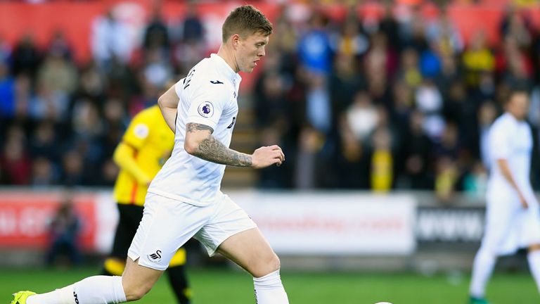 Alfie Mawson made his Swansea debut against Watford