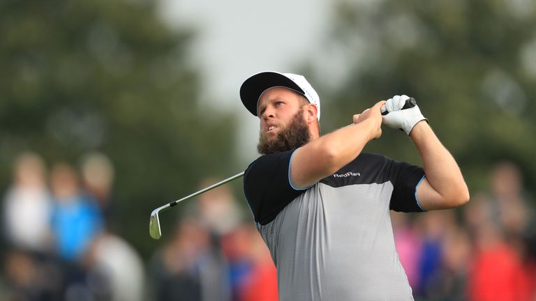 Andrew Johnston in action on day two of The British Masters at The Grove