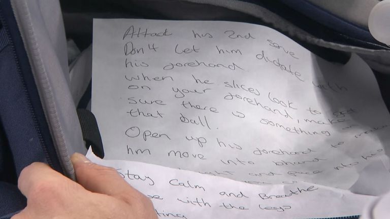 Andy Murray's notes
