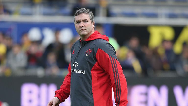 Anthony Foley, as the head coach of Munster looks on during the European Rugby Champions Cup in 2014