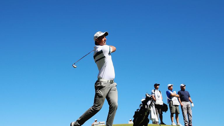 Anthony Houston of Australia plays a shot during day three of the New Zealand Open 