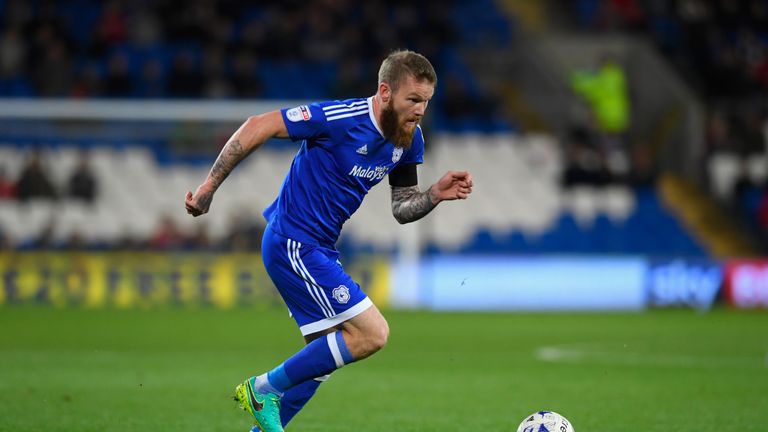 Aron Gunnarsson of Cardiff City in action during the Sky Bet Championship match between Cardiff City and Sheffield Wednesday 