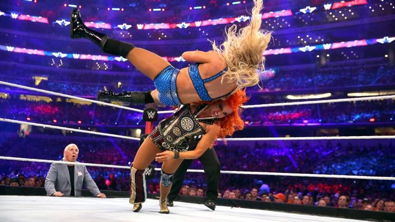 WWE WrestleMania 32 - Charlotte v Becky Lynch v Sasha Banks