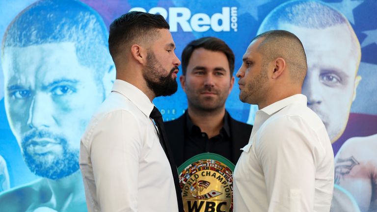 TONY BELLEW AND BJ FLORES FACE OFF