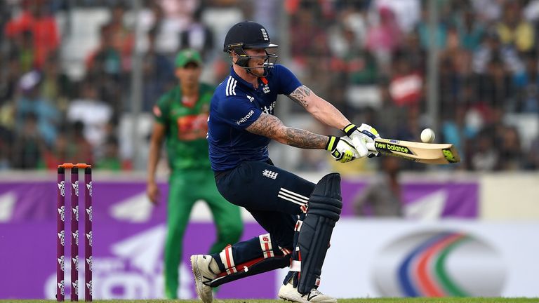 Ben Stokes of England bats during the 1st One Day International match between Bangladesh and England 