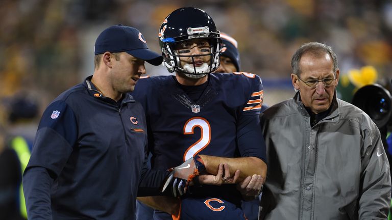 Quarterback Brian Hoyer suffered a shoulder injury in the second quarter