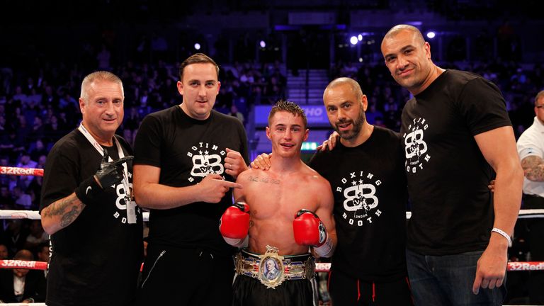 Ryan Burnett celebrates with his team following victory