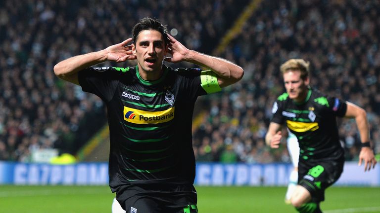 GLASGOW, SCOTLAND - OCTOBER 19:  Lars Stindl of Borussia Moenchengladbach celebrates after scoring the opening goal of the game during the UEFA Champions L