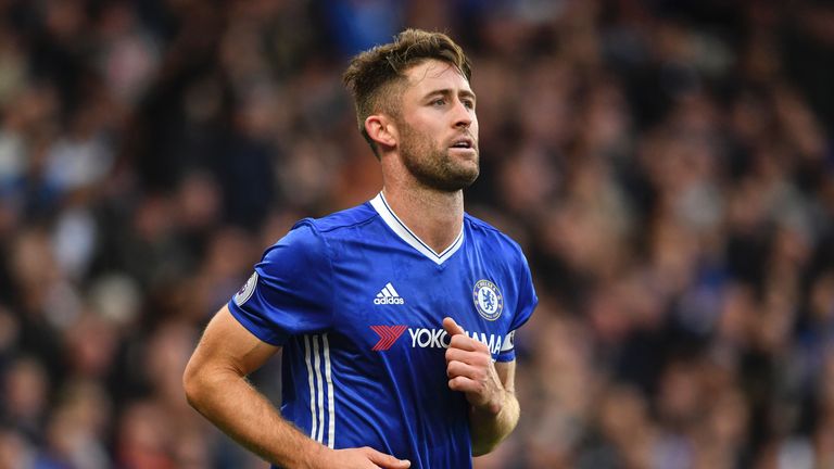 Gary Cahill during the match between Chelsea and Manchester United