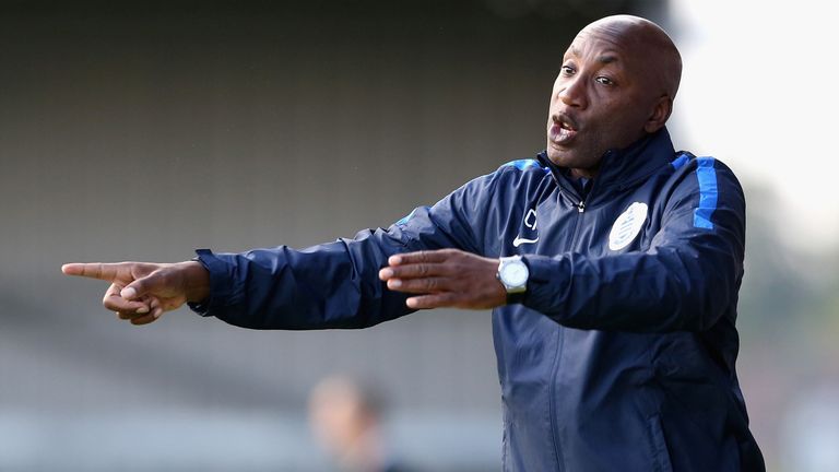 BARNET, ENGLAND - JULY 22:  Chris Ramsey, the QPR manager shouts instructions during the pre season friendly match between Queens Park Rangers and Dundee U