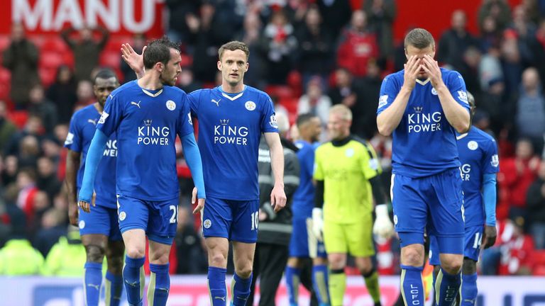 Christian Fuchs and Andy King of Leicester