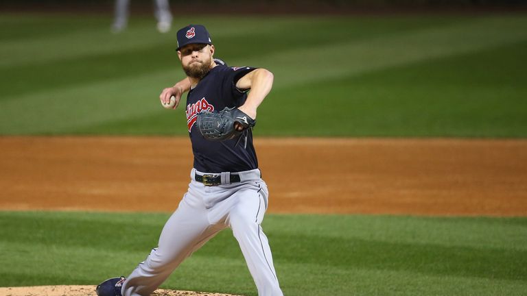 Corey Kluber held the Cubs to one run in six innings
