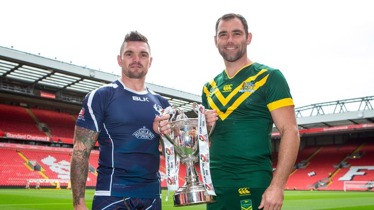 Picture by Alex Whitehead/SWpix.com - 24/10/16 - Rugby League - 2016 Ladbrokes Four Nations Launch - Anfield, Liverpool, England - Scotland's Danny Brough 