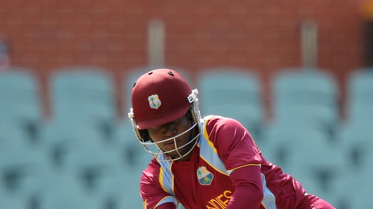 Deandra Dottin of the West Indies bats during game two of the International Women's Twenty20 series against Australia in 2014