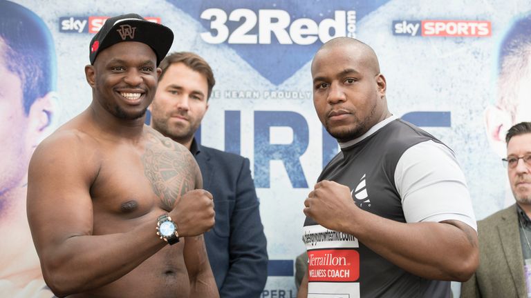  Dillian Whyte and  Ian Lewison for the .12 x 3 mins British Heavyweight Championship