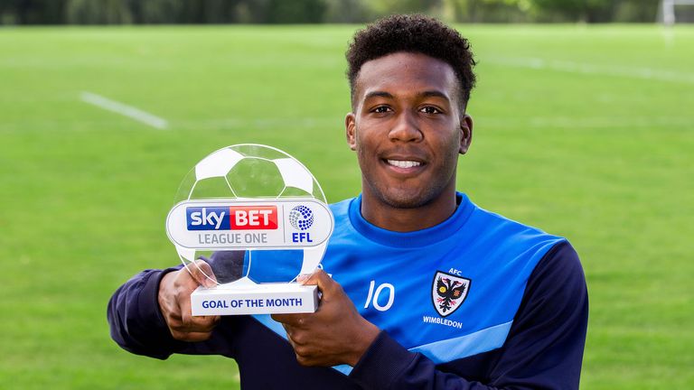 Dom Poleon receives The Sky Bet League One Goal of the Month award for September - Mandatory by-line: Robbie Stephenson/JMP - 13/10/2016 - F