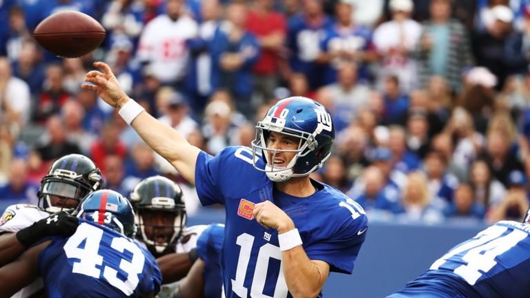 Manning's New York Giants play the Los Angeles Rams in London this weekend