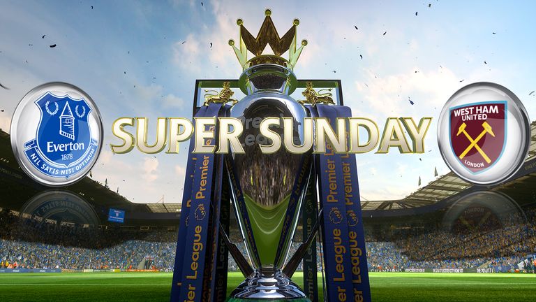 Everton face West Ham on Super Sunday. Watch build-up from 12.30pm on Sky Sports 1 HD