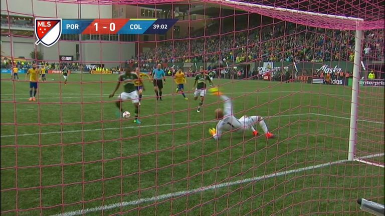 Fanendo Adi had a golden opportunity to score a second goal for Portland Timbers