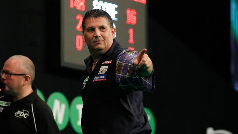 Gary Anderson is into a first World Grand Prix final and will face Michael van Gerwen