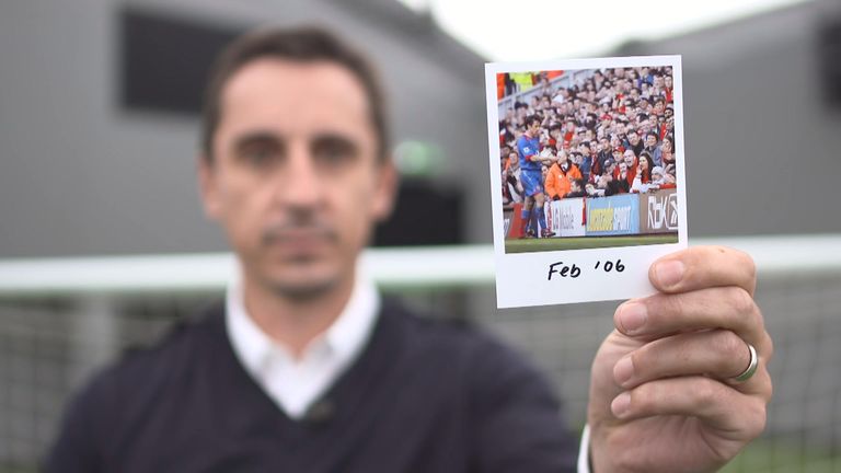 Gary Neville holds February 2006 photo