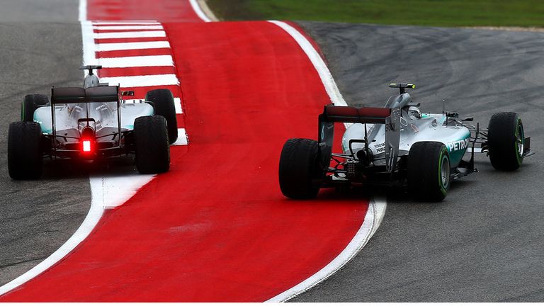 Hamilton and Rosberg clash at Turn One of last year's United States GP 