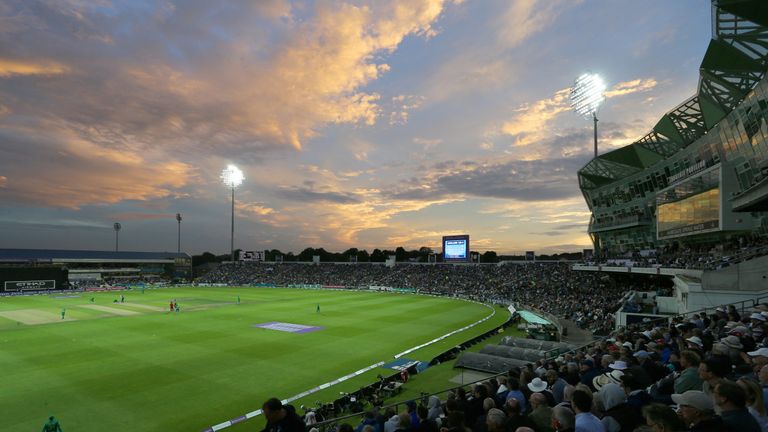General view of the sunset over Headingley 