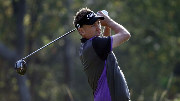 JACKSON, MS - OCTOBER 27:  Ian Poulter of England plays his shot on the 16th tee during the First Round of the Sanderson Farms Championship at the Country 