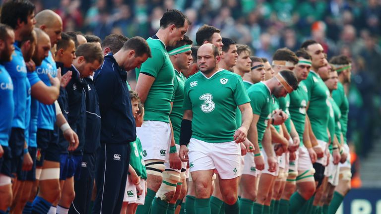 Captain Rory Best of Ireland is seen prior to the RBS Six Nations match between Ireland and Italy at Aviva Stadium on March 12