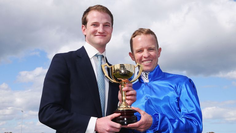 Assistrant trainer James Ferguson and Kerrin McEvoy