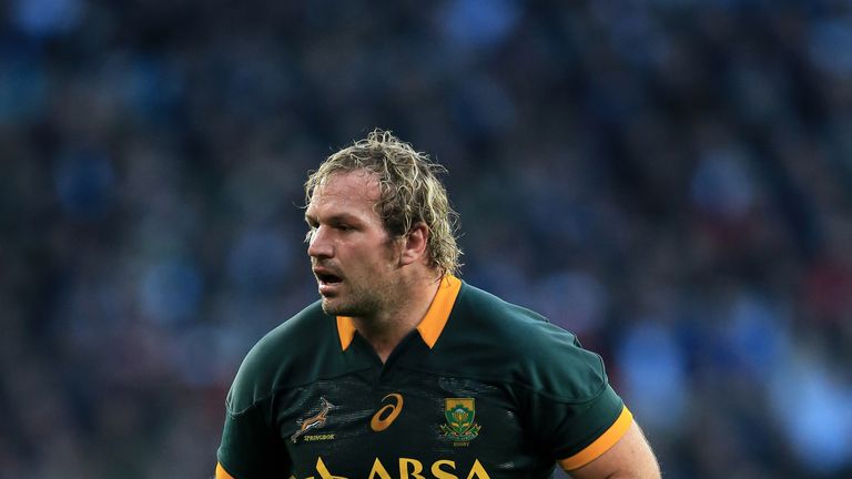 Jannie Du Plessis in action for South Africa