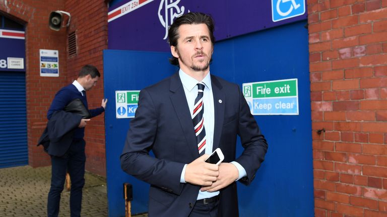 Joey Barton leaves Ibrox after holding talks over his Rangers future 