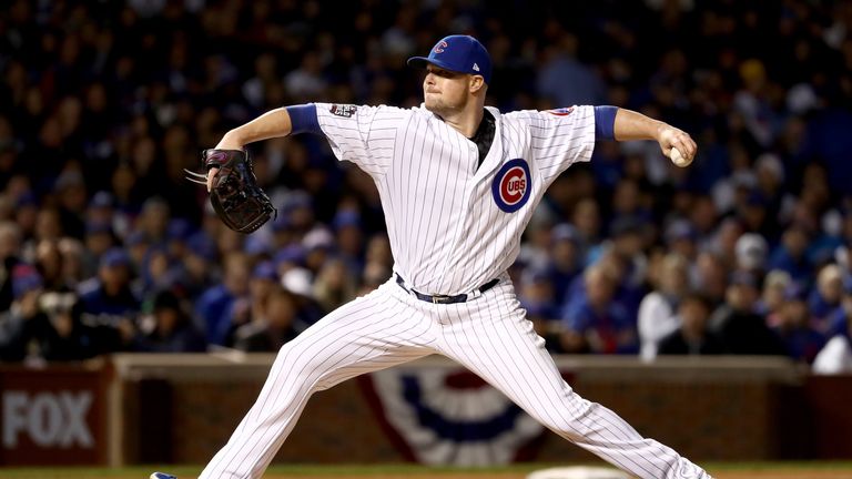 Jon Lester took the win after yielding two runs on four hits
