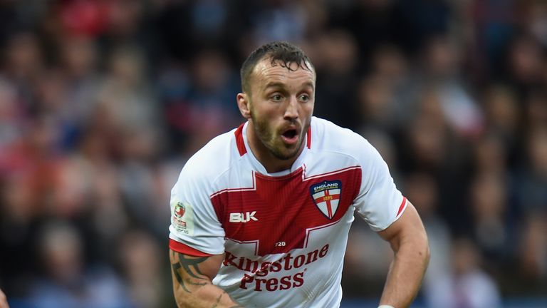 Josh Hodgson in action for England against New Zealand