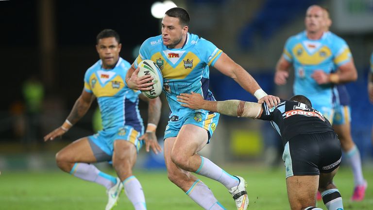 Lachlan Burr in action for the Gold Coast Titans