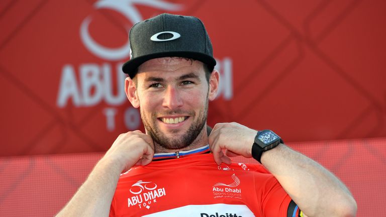 Mark Cavendish wins stage two of the 2016 Abu Dhabi Tour