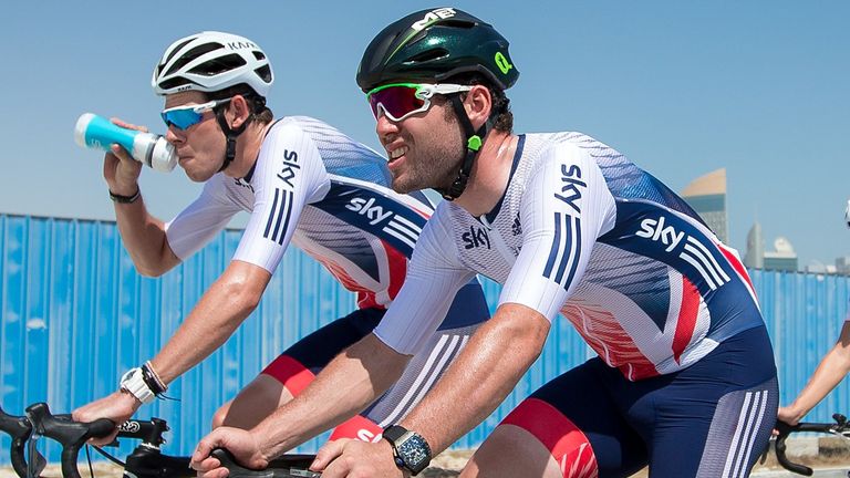 Mark Cavendish, Luke Rowe, 2016 UCI Road Cycling World Championships (Picture: SWpix.com) - MUST USE CREDIT