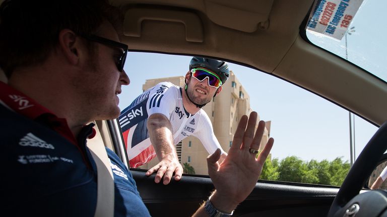 Mark Cavendish, Rod Ellingworth, 2016 UCI Road Cycling World Championships (Picture: SWpix.com) - MUST USE CREDIT