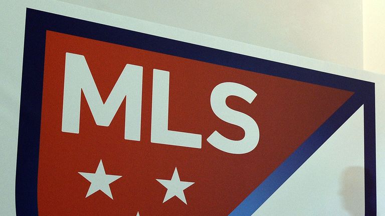 The new Major League Soccer (MLS) logo is pictured during an unveiling event in New York on September 18, 2014. MLS unveiled the new logo ahead of its 20th