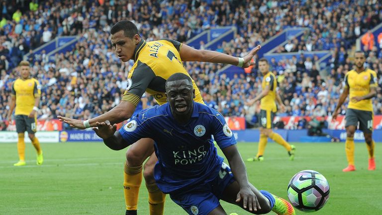 Nampalys Mendy was injured during Leicester's draw with Arsenal